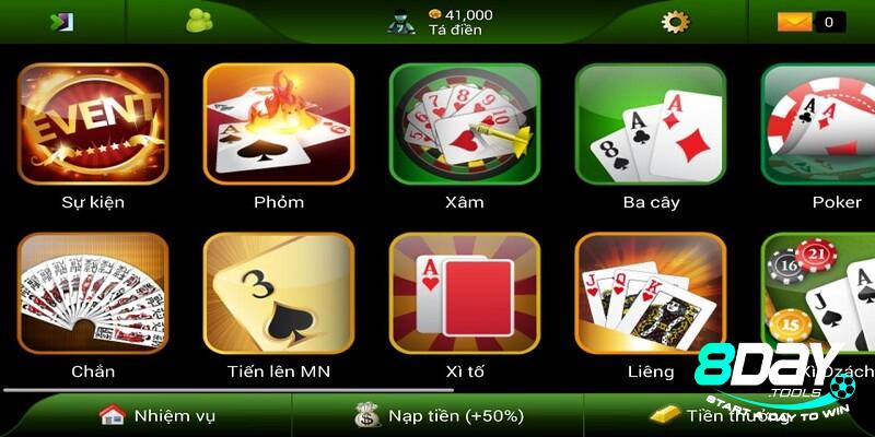 Lợi ích người chơi nhận được tại game bài 8day